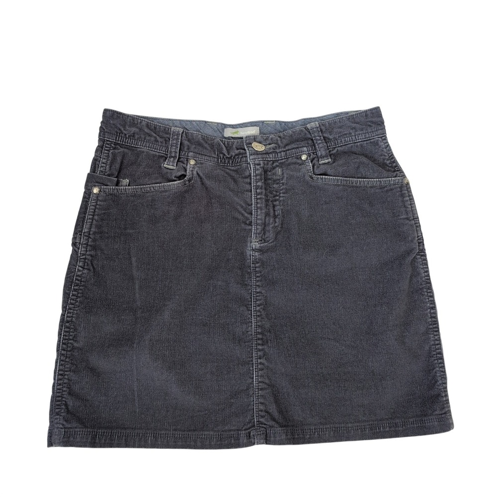 Horny Toad & Co. Accord Corduroy Mini Skirt Womens 2 Blue Gray Cotton Stretch T9